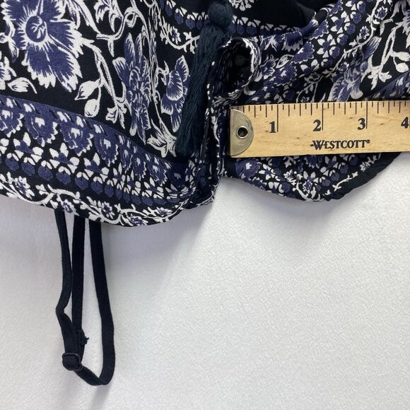 Band of Gypsies Elastic Waist Strap V-Neck Romper Women Small Black Side Pockets - Picture 15 of 16